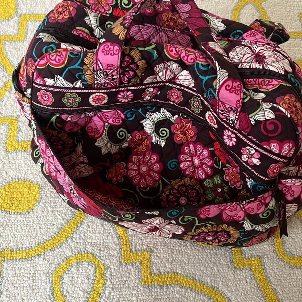 NWOT RETIRED Vera Bradley Mod Floral Pink Diaper Bag and Changing Pad - Picture 6 of 13